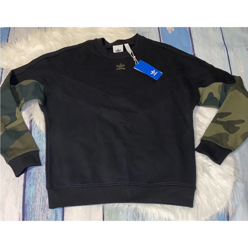 NWT Adidas Camo Crew Sweater Mens Size Small